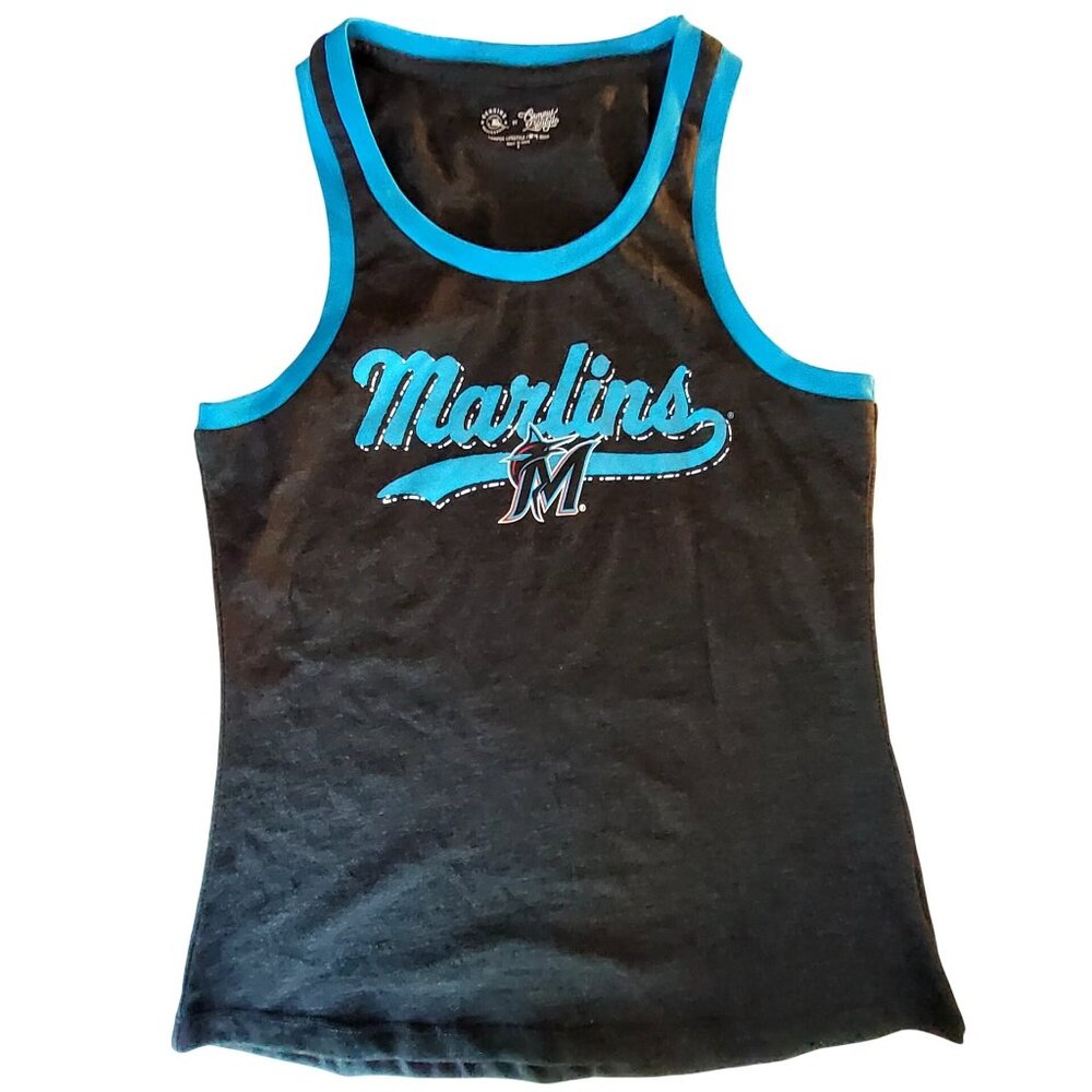 Marlins Baseball Genuine Merchandise Tank Top Soft Cotton Campus Lifestyle Sz S
